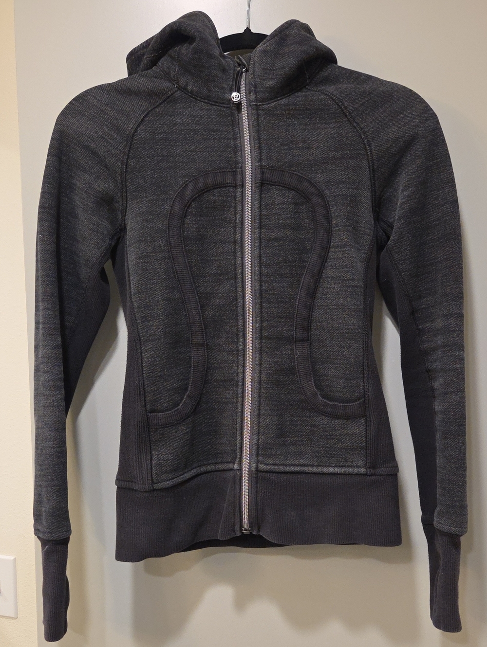 lululemon athletica Charcoal Gray Full-Zip Hooded Teddy Jacket